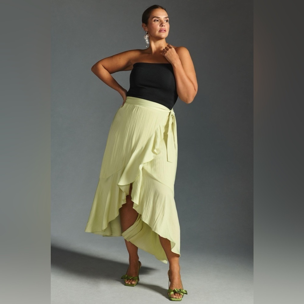 NWT Size 3X - Maeve Ruffled Wrap Maxi Skirt